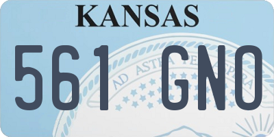 KS license plate 561GNO