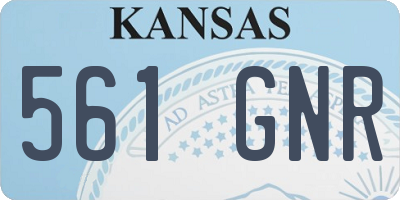 KS license plate 561GNR
