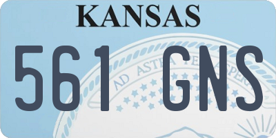 KS license plate 561GNS