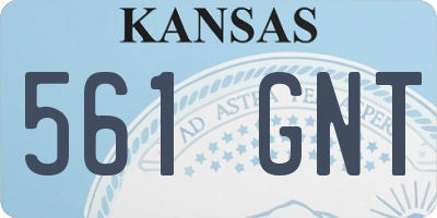 KS license plate 561GNT