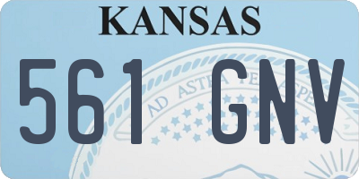 KS license plate 561GNV