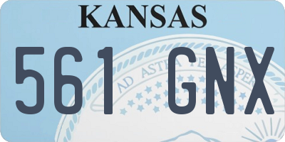 KS license plate 561GNX