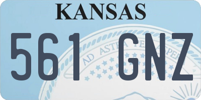 KS license plate 561GNZ