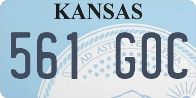 KS license plate 561GOC