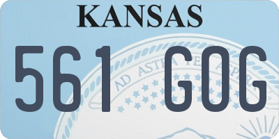 KS license plate 561GOG