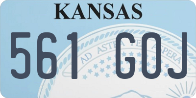 KS license plate 561GOJ
