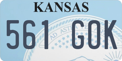 KS license plate 561GOK