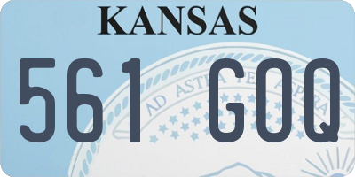 KS license plate 561GOQ