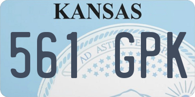 KS license plate 561GPK