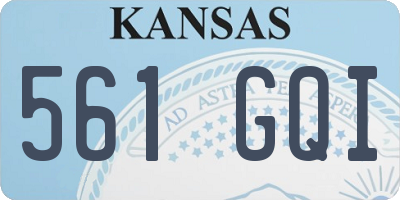 KS license plate 561GQI