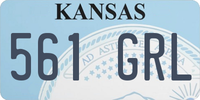 KS license plate 561GRL