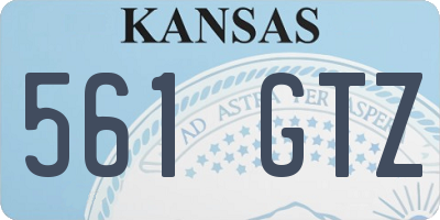 KS license plate 561GTZ