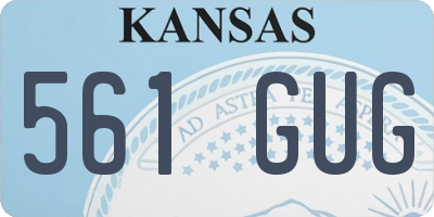 KS license plate 561GUG