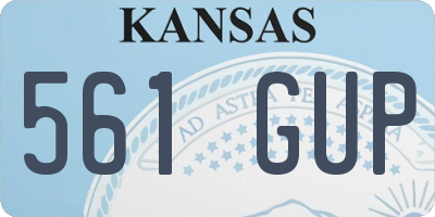 KS license plate 561GUP