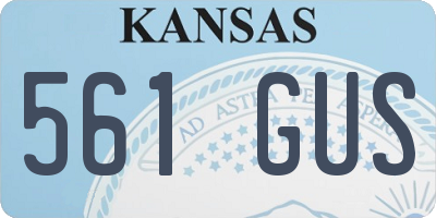 KS license plate 561GUS