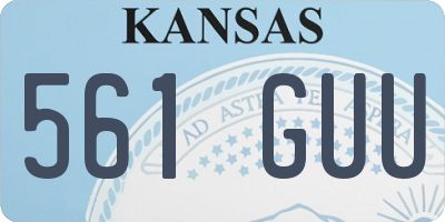 KS license plate 561GUU
