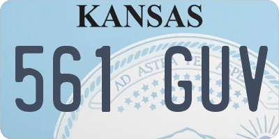 KS license plate 561GUV