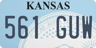 KS license plate 561GUW