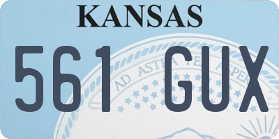 KS license plate 561GUX