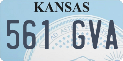 KS license plate 561GVA