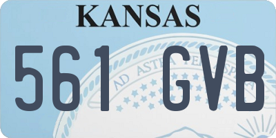KS license plate 561GVB