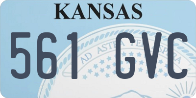 KS license plate 561GVC