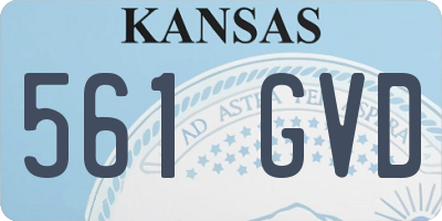 KS license plate 561GVD