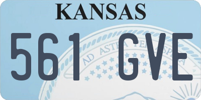 KS license plate 561GVE