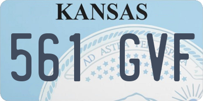 KS license plate 561GVF