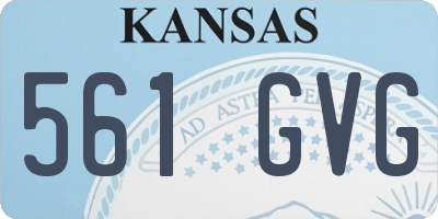 KS license plate 561GVG
