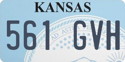 KS license plate 561GVH
