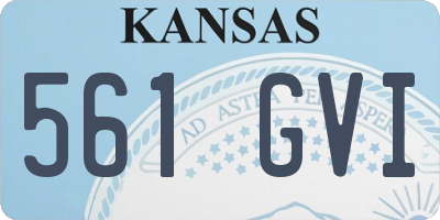 KS license plate 561GVI