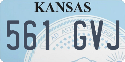 KS license plate 561GVJ