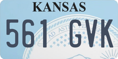 KS license plate 561GVK