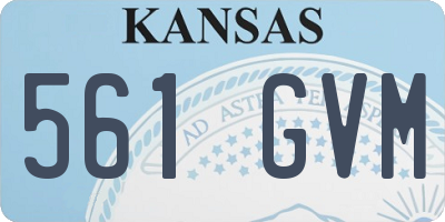 KS license plate 561GVM