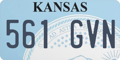 KS license plate 561GVN