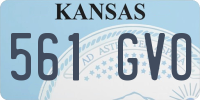 KS license plate 561GVO