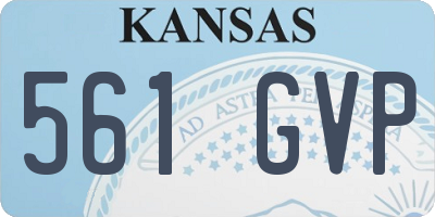KS license plate 561GVP
