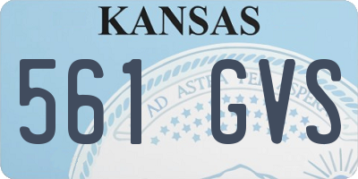 KS license plate 561GVS