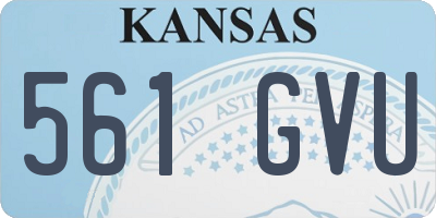 KS license plate 561GVU