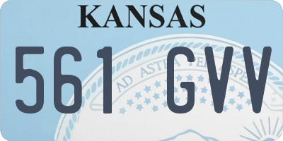 KS license plate 561GVV