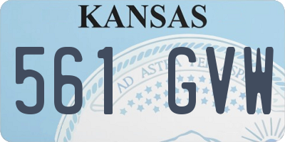 KS license plate 561GVW