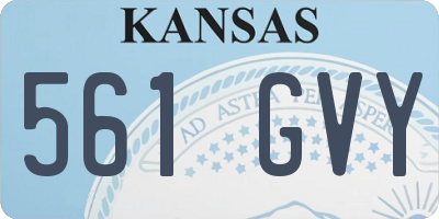 KS license plate 561GVY