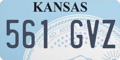 KS license plate 561GVZ