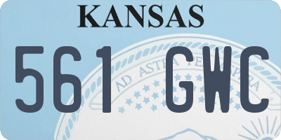 KS license plate 561GWC