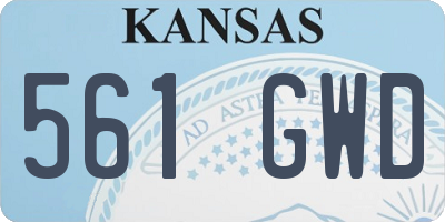 KS license plate 561GWD