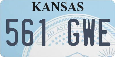 KS license plate 561GWE
