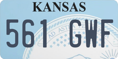 KS license plate 561GWF