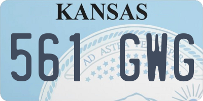 KS license plate 561GWG