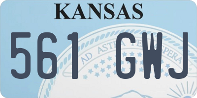 KS license plate 561GWJ